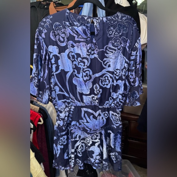 Free People Blue Floral Mini Dress - Picture 9 of 11